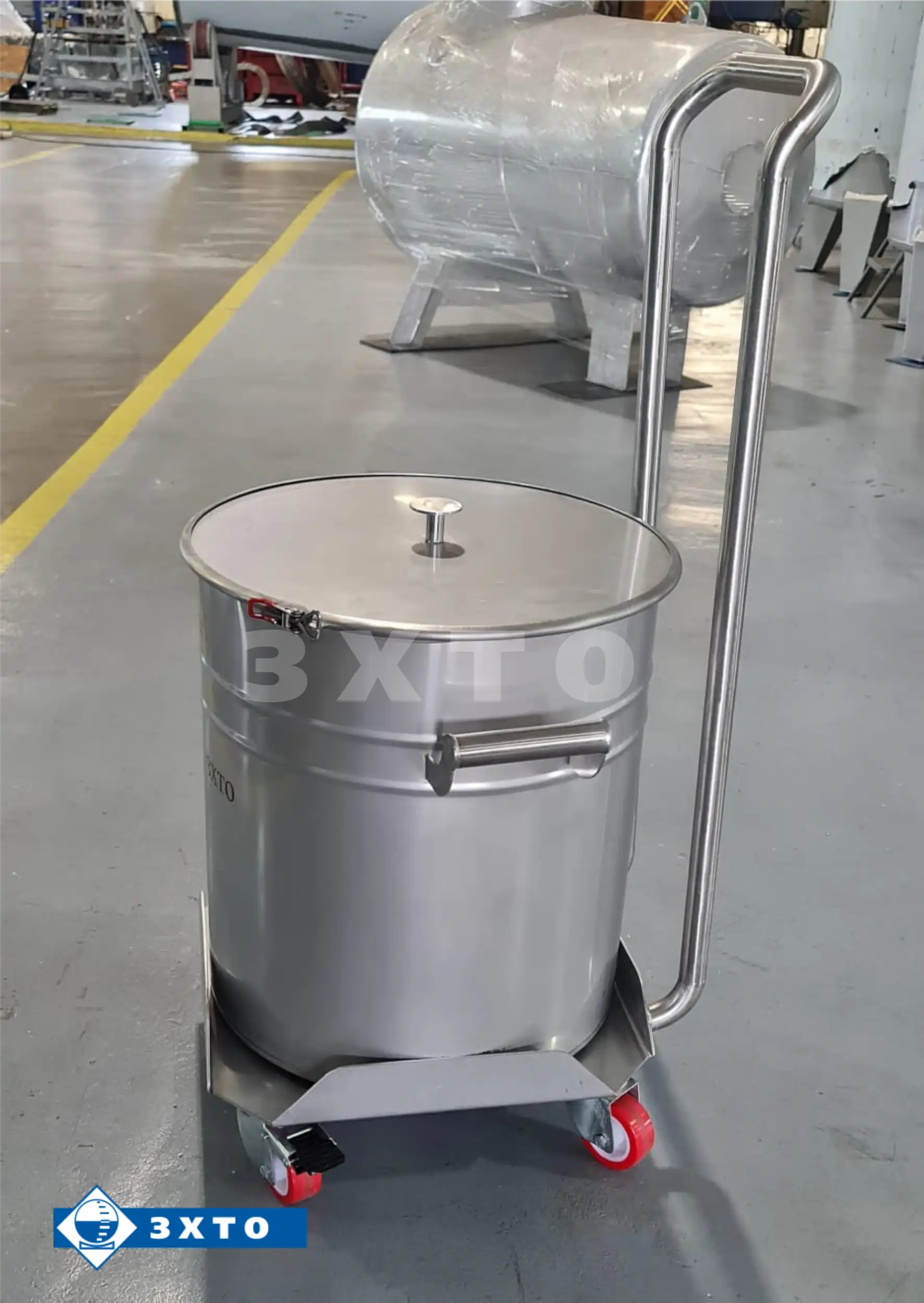 Бочка фармацевтическая 75 л на тележке